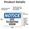 Signmission Exit Sign, Vinyl Decal, 24 in W, 18 in H, Exit To Waiting Room OS-2PACK-NS-D-1824-L-12261 - alternate 6